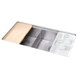 科勒莫瑞大单槽大小槽台下不锈钢手工厨盆