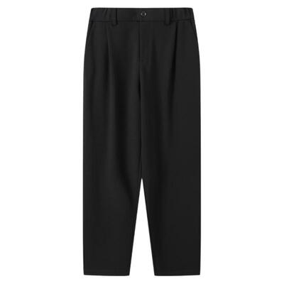 商场同款流石男装黑色针织休闲裤