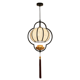 新中式小吊灯中国风禅意店铺商用餐饮店过道餐厅茶室吊线床头吊灯