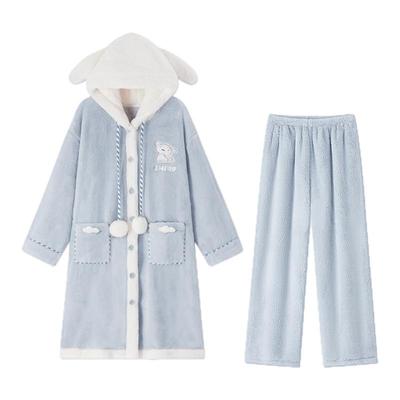 BE蜡笔小新珊瑚绒斗篷套装冬女