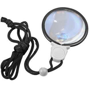 手持10倍挂饰放大镜玻璃镜片带绳子随身携带老人看手机邮币鉴赏