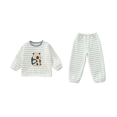 男童珊瑚绒睡衣套装秋冬季2025新