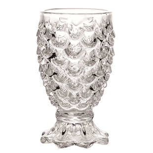 朗旭鱼鳞杯网红杯奶昔杯果汁洋酒水杯家用美人鱼尾玻璃杯6只套装