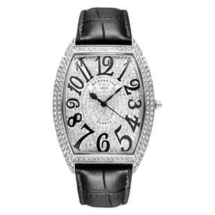 法兰克手表男女士机械表酒桶型形穆勒满钻满天星情侣一对石英表