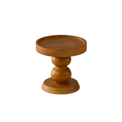 高级感轻奢风木质烛台摆件底座