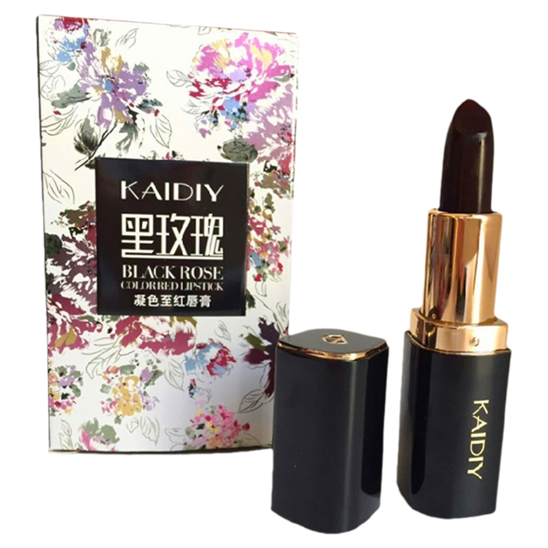 黑玫瑰温变黑口红黑变红显白素颜