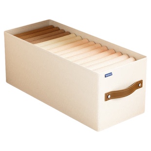 日式窄长型收纳盒长方形布艺衣柜衣服收纳箱抽屉式深夹缝整理神器