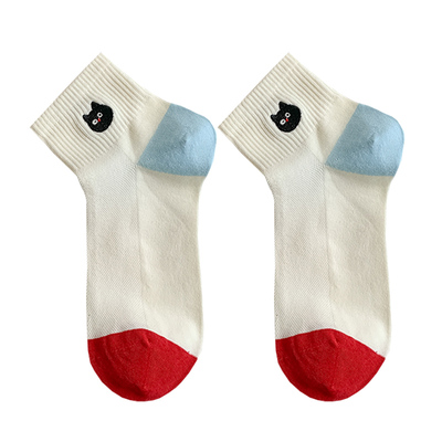 2026新款白色袜子女运动风中筒袜