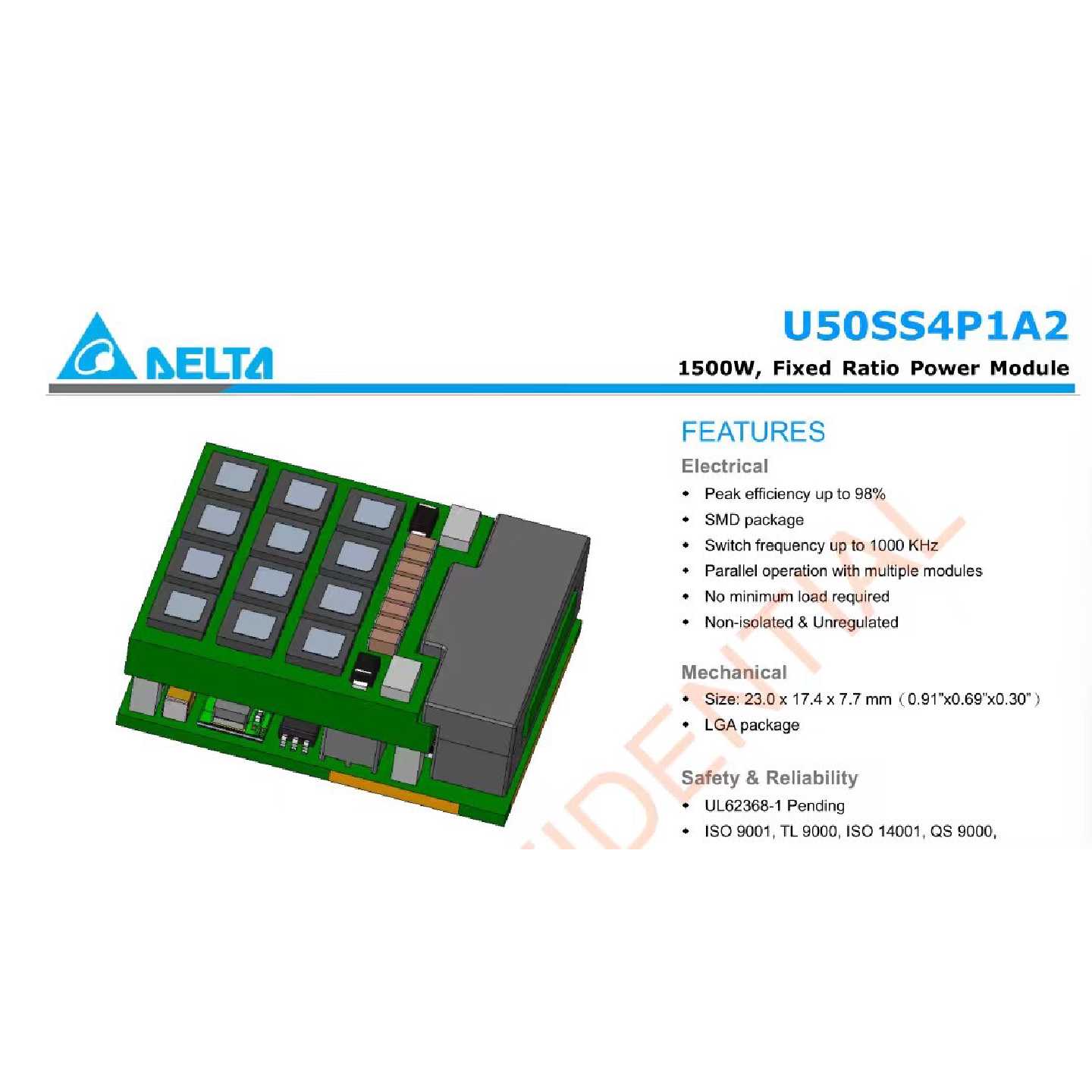 U50SS4P1A2电源模块48V转12V升级版本-询价