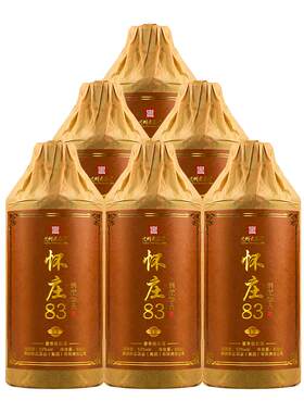 怀庄酒83(V8)酱香型白酒 大曲酿造固态发酵口粮酒53度500ml*6瓶