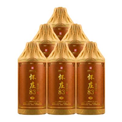怀庄酒83(V8)酱香型白酒 大曲酿造固态发酵口粮酒53度500ml*6瓶