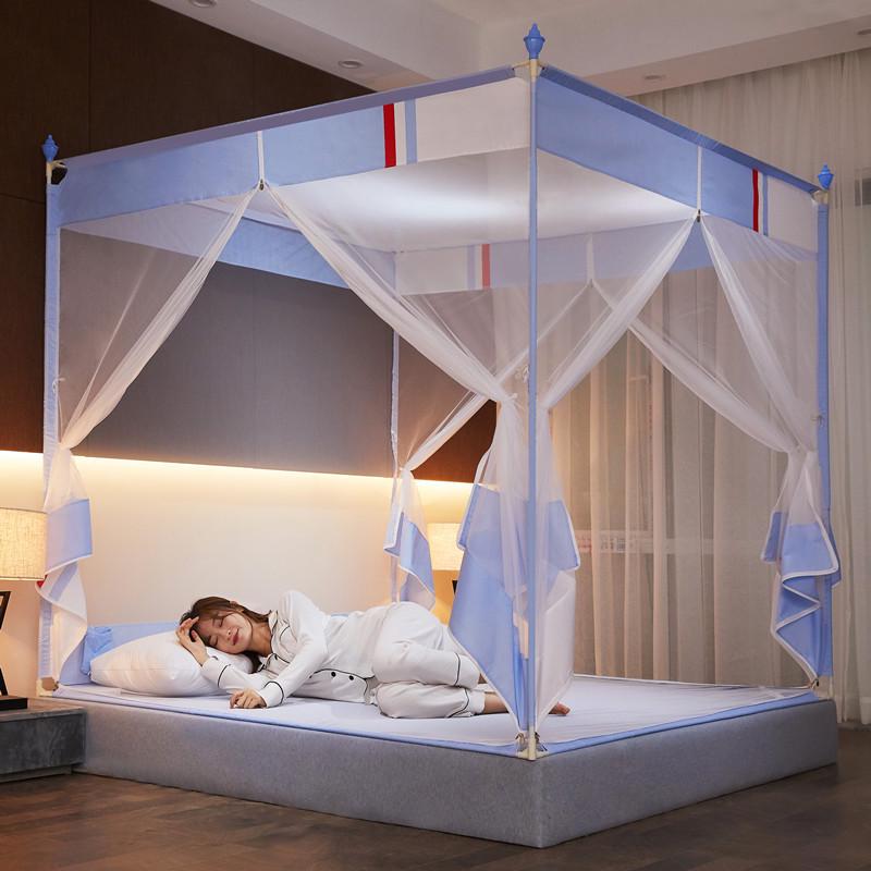 2021年新款蚊帐拉链儿童防摔夏天蒙古包方便拆洗家用免安装加支架