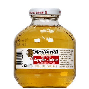 Martinellis美国原装纯苹果汁 无添加非浓缩 NFC果蔬汁 6瓶起包邮