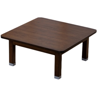 黑胡桃色楠竹炕桌实木方桌正方形床上学习桌饭桌榻榻米小茶几矮桌