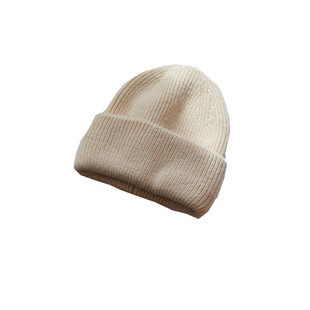 2022日系安哥拉兔毛保暖毛线帽子女秋冬百搭针织帽保暖堆堆包头帽