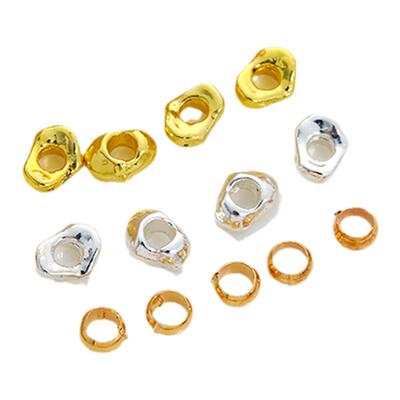 18K保色随形diy不规则小隔珠碎金