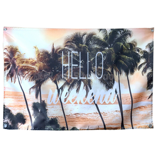 INS欧美小清新装饰背景布 家居宿舍墙饰挂布挂帘 热带植物椰子树