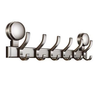 吸盘挂钩卧室免打孔置物架挂衣架无痕门后入户门挂衣钩一排高级