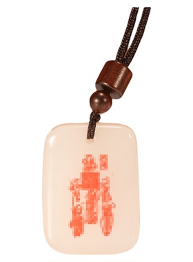 龙虎山道家玉牌五路财神白玉佩招财平安无事牌吊坠护身符项链定制