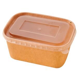 一次性餐盒牛皮纸饭盒水果沙拉轻食野餐快餐便当纸盒外卖打包盒