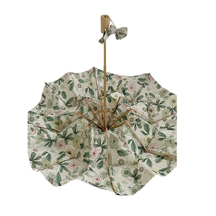 高级森林绿!双层伞防晒防紫外线晴雨两用雨伞女黑胶太阳伞新款