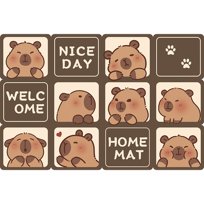 入户门地垫卡通丝圈家用可爱耐脏