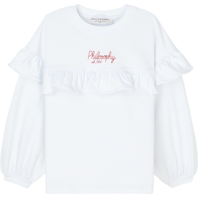 【折扣再降】Philosophy 冬季女童荷叶边棉质混纺上衣