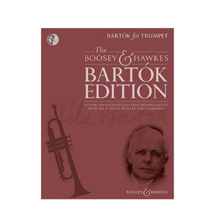巴托克 精选小号作品 附钢琴 含独奏分谱 附CD 20世纪作曲家精选曲目 博浩原版乐谱书 Bartok for Trumpet BH13070