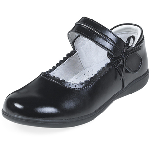 女童黑色皮鞋真皮儿童表演出鞋白色学生单鞋礼仪花童校鞋牛皮软底
