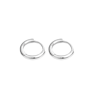 Z小姐999足银素圈耳环养耳洞耳扣小众圆圈耳骨环耳饰男女2024新款