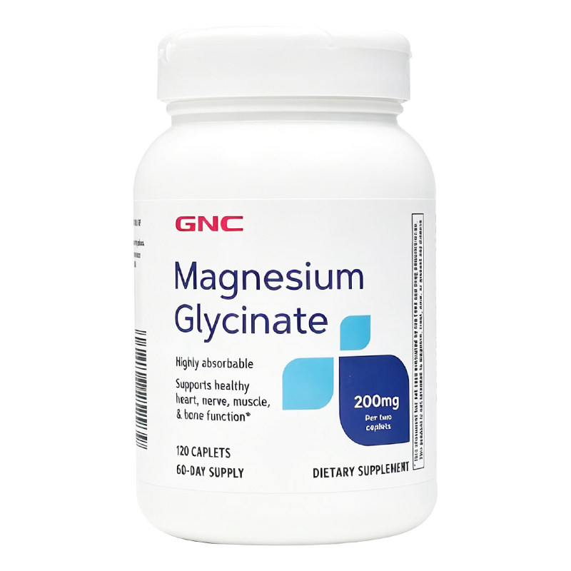 GNC甘氨酸镁120片抽筋多动抽动症