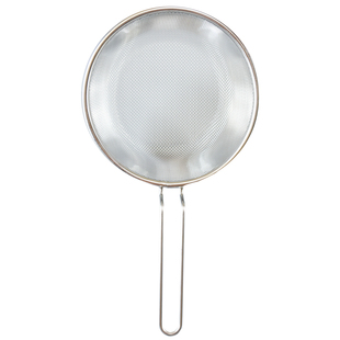 日本进口下村不锈钢煮捞面勺带把手网筛圆形漏勺笊篱油炸漏烫菜网