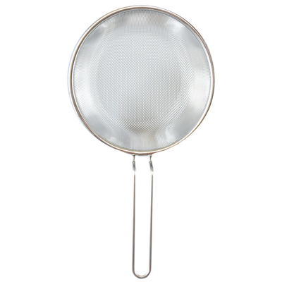 日本进口下村不锈钢煮捞面勺带把手网筛圆形漏勺笊篱油炸漏烫菜网