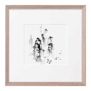 实木正方形画框定制相框挂墙任意尺寸卡纸装裱字画国画素描外框