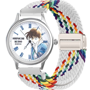 适用麦和名侦探柯南记忆碎片第二弹盲盒手表表带磁吸编织透气腕带