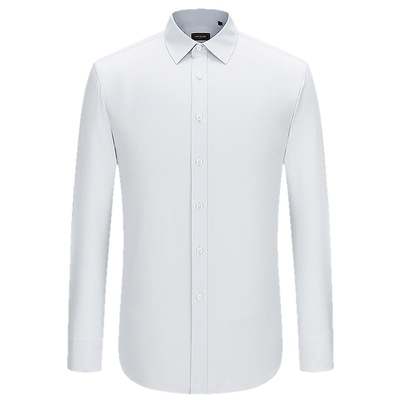 雅戈尔八字领长袖商务绅士衬衫