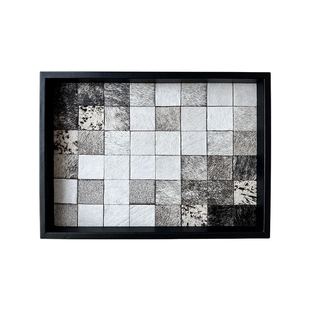 如是托盘真皮手工拼贴艺术画皮边框收纳托盘客厅卧室餐桌玄关礼品