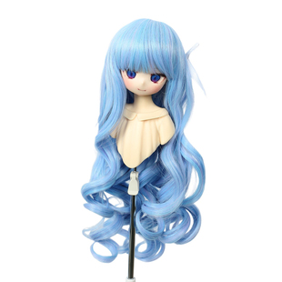 BJD 校园风 假发 巨婴 三分 淡蓝 粉色长卷发 只是假发 没有头壳