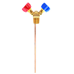 鸿森冷媒回收加注专用钢瓶阀门/高低压羊角阀/防爆冷媒瓶嘴子阀门