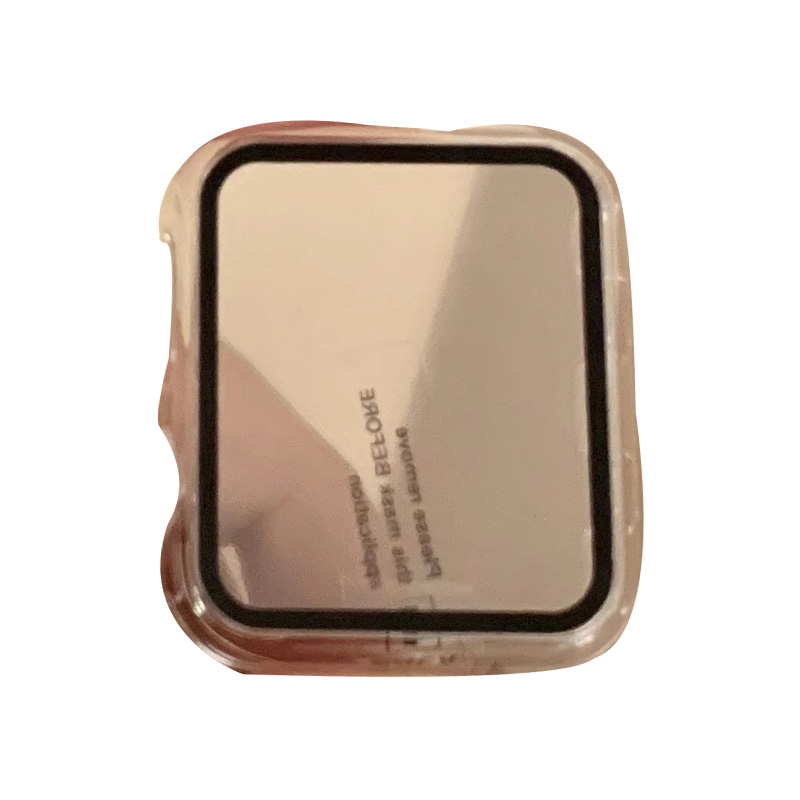 适用Applewatch冰川限定透明iwatch保护钢化膜表壳防摔123456se代
