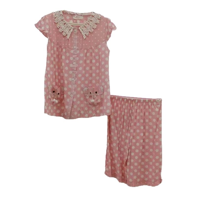 诗曼芬夏季家居服男女款棉线睡衣