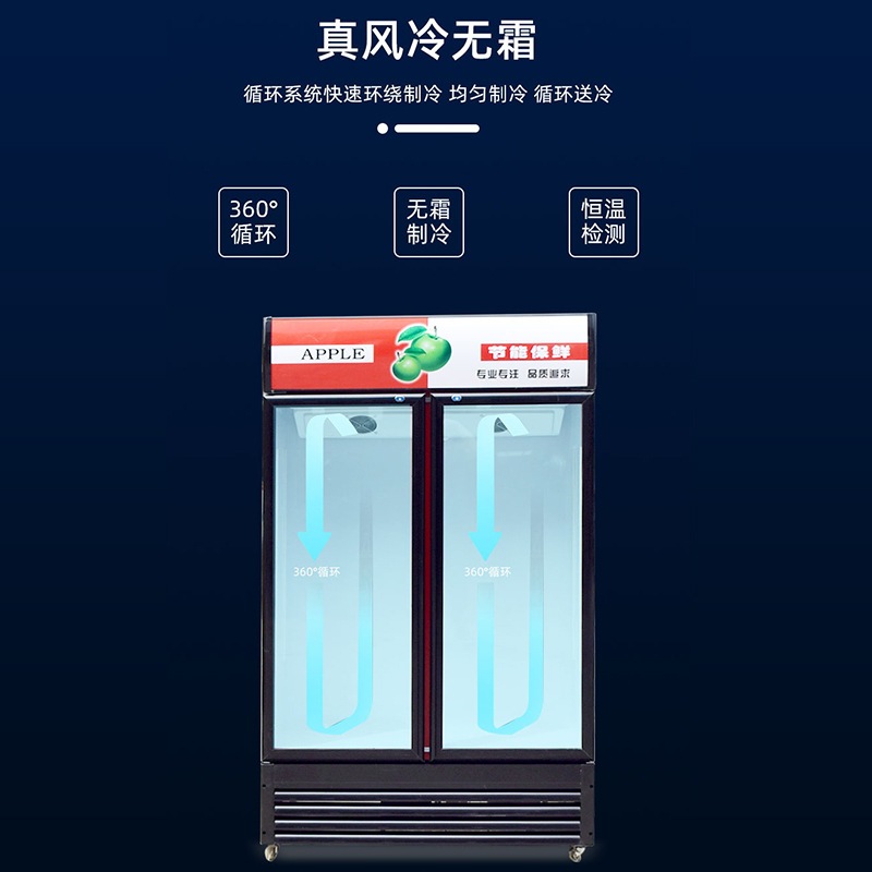 啤酒饮料展示柜商用大容量单双门立式展示柜超市便利店保鲜冷藏柜