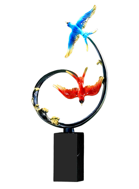 比翼双飞！轻奢中式燕子摆件装饰