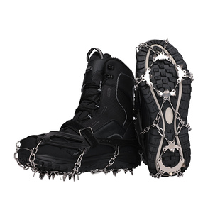 坎乐冰爪防滑鞋套冬季专业级登山徒步雪地靴轻量化简易鞋子防滑链