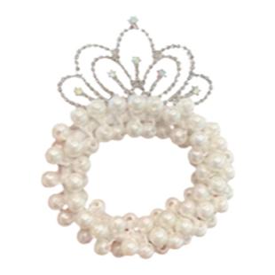 皇冠头饰公主儿童珍珠发圈头绳女扎头发皮筋女童发绳宝宝头花发饰