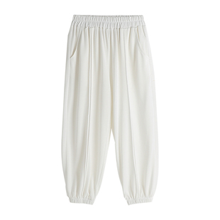 布丁哈鲁童装女童裤子儿童夏季2026新款薄款抖抖裤防蚊束脚裤凉感