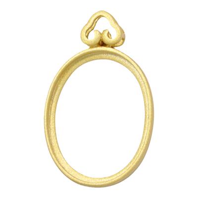 男女S925纯银如意款吊坠空托镶嵌