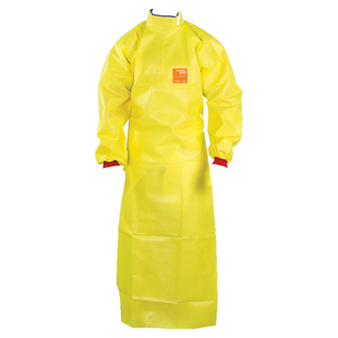 安思尔3000长袍款反穿衣防化学飞溅耐酸碱围裙工业处理工厂实验室