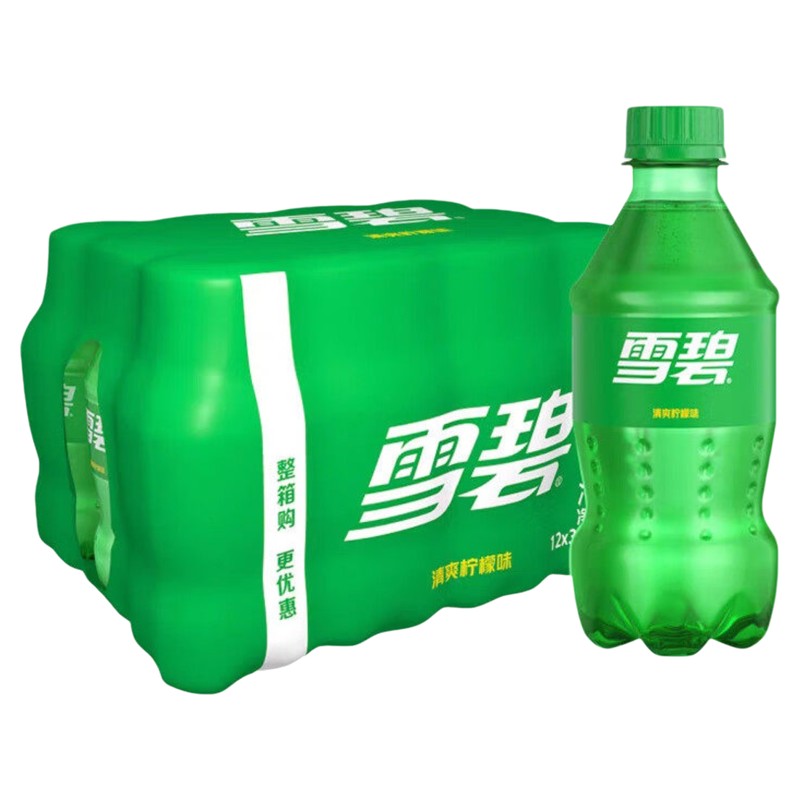 雪碧柠檬味碳酸饮料清爽汽水