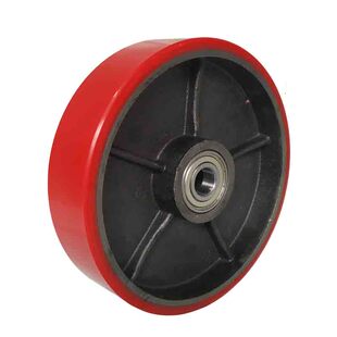 诺力手动叉车轮液压车尼龙轮升降搬运车配件铁芯聚氨酯PU地牛轮子